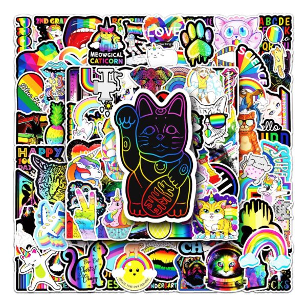 Wholesale 100 color series ins style graffiti personalized tablet scooter car mobile phone waterproof decoration sticker