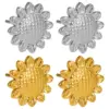 Wholesale PVD Coated Real Gold Plated Sunflower 304 Stainless Steel Simple Style IG Style Waterproof Non Tarnish Ear Studs