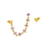 1 Piece Simple Style Commute U Shape Star Water Droplets Plating Chain Inlay Copper Zircon Earrings