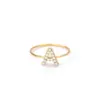 Wholesale PVD Coated Real Gold Plated Letter Stainless Steel Simple Style Waterproof Non Tarnish Rings