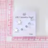 Wholesale 1 Set Casual Classic Style Pentagram Plating Inlay 201 Stainless Steel Rhinestone Iron Zircon Ear Studs