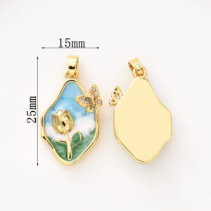 #230 18k golden butterfly tulip (with melon seed buckle)