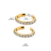 Wholesale 1 Pair Shiny Round Rectangle Plating Inlay Copper Zircon White Gold Plated Gold Plated Earrings