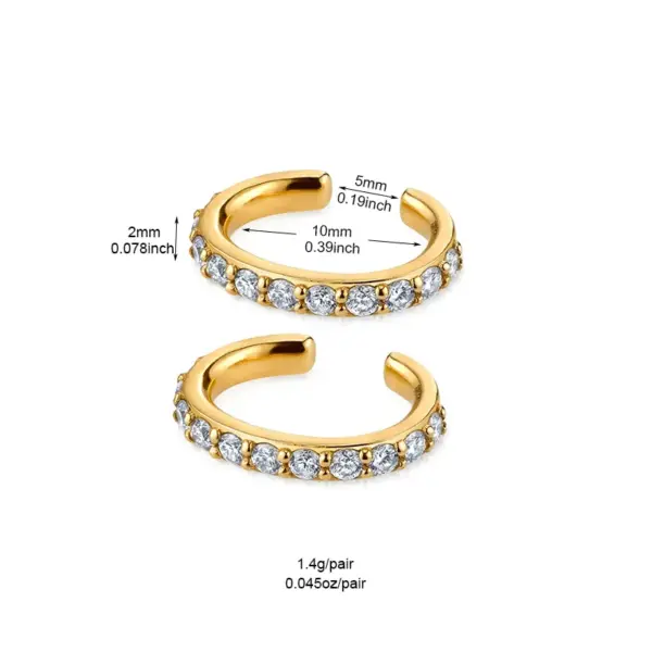 Wholesale 1 Pair Shiny Round Rectangle Plating Inlay Copper Zircon White Gold Plated Gold Plated Earrings