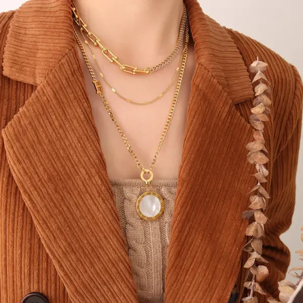 PVD Coated Real Gold Plated 18K Gold Clouds 304 Stainless Steel Fashion Waterproof Non Tarnish