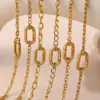 Wholesale Ins Style Bracelet High-Grade Necklace Cute Fashion Jewelry Oval Heavy Industry Clavicle Chain Woven Chain