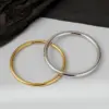 Wholesale Simple Style Classic Style Solid Color Titanium Steel Polishing Bangle