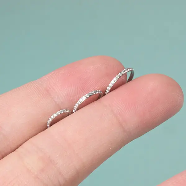 Wholesale 1 Piece Nose Rings & Studs Simple Style Round G23 Titanium Zircon Inlay Zircon Nose Pin