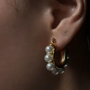 Wholesale 1 Pair Simple Style U Shape Plating Inlay Stainless Steel Artificial Pearls 14k Gold Plated Ear Studs