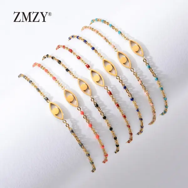 Wholesale Modern Style Eye Titanium Steel Enamel Bracelets