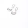 Wholesale PVD Coated Rhodium Plated Water Droplets Heart Shape Flower 304 Stainless Steel Casual Sweet Korean Style Waterproof Non Tarnish Drop Earrings
