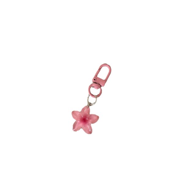 Wholesale Colorful Transparent Small Flower Keychain Women's Ins Style Cute Key Pendant Bag Hanging Accessories Headset Bag Decoration