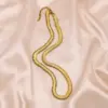 Wholesale PVD Coated 18K Gold Real Gold Plated Solid Color 667 Stainless Steel Simple Style Waterproof Non Tarnish 667 Stainless Steel Necklace