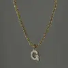 PVD Coated Real Gold Plated Letter 304 Stainless Steel IG Style Simple Style Waterproof Non Tarnish 304 Stainless Steel Pendant Necklace