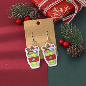beverage bottles / Acrylic + iron hook; Acrylic + stainless steel ear pin