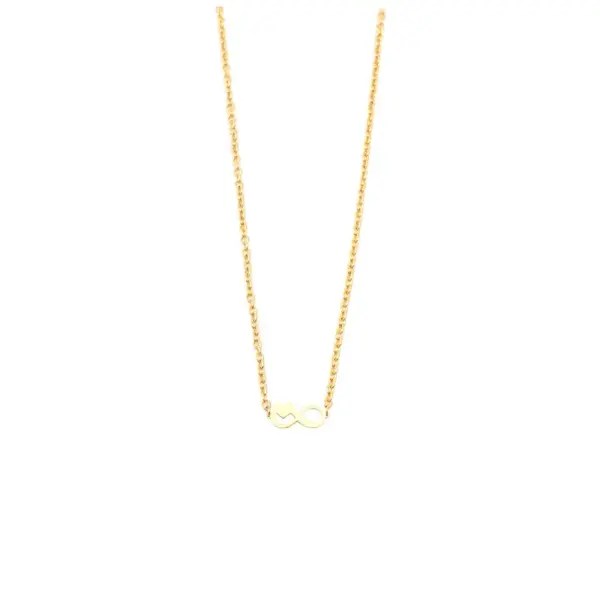 Wholesale New Simple Titanium Steel Heart-shape Number 8 Lucky Necklace