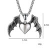 Wholesale Bat Love Cross Necklace with Stainless Steel Necklace for Pendant Clavicle Chain