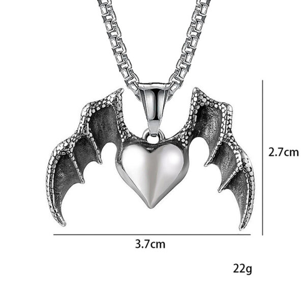 Wholesale Bat Love Cross Necklace with Stainless Steel Necklace for Pendant Clavicle Chain