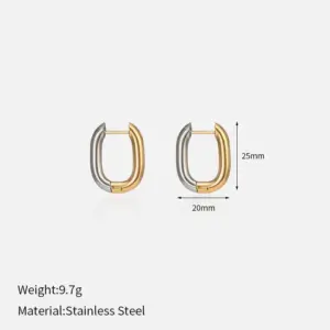 Gold Oval Earrings