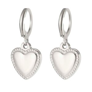 Steel color rope edge love heart