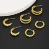 Wholesale Ethnic Style Geometric Copper Earrings Ear Studs