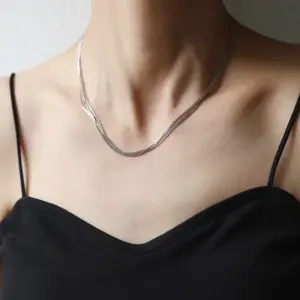 X06189-Thousand Threads-Necklace-Steel Color