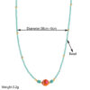 Wholesale Cross-border retro ethnic style colorful natural stone beaded necklace, light luxury, high-end, elegant and versatile choker/collarbone chain