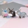 Wholesale Sound luminous cartoon donkey silly keychain children's schoolbag pendant luggage accessories toy manufacturers spot