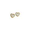 Wholesale PVD Coated Real Gold Plated Heart Shape Titanium Steel Modern Style Simple Style Waterproof Non Tarnish Ear Studs