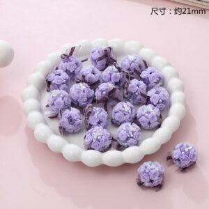Purple flower bow flower ball