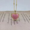 Wholesale Fashionable and Simple One-Piece Necklace for Women, Pink Queen Shell Heart Pendant, Niche High-End Design Clavicle Chain