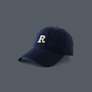 R logo baseball cap--navy blue