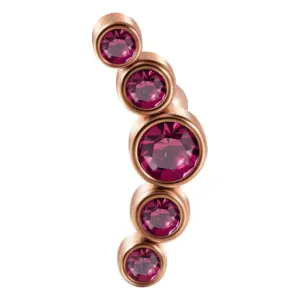 Rose Red-Rose Gold / Rod Thickness * Rod Length 1.2x6mm