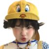 Wholesale South Korea Cui Di Cui Er overturned duck tongue hat cute little yellow duck embroidered Cui Di baseball cap