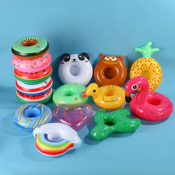 Wholesale Cross-border direct supply Amazon water floating cup holder seaside play drink inflatable Cup holder swimming pool party cup holder