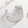 Wholesale Fashion Lines 304 Stainless Steel 18K Gold Plated Stainless Steel Bracelets In Bulk