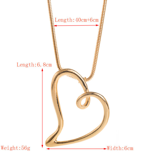Wholesale Metal Chain Alloy Hollow Love Pendant Earrings Necklace