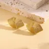 Wholesale Ion Plating (IP) Sector 304 Stainless Steel Casual Artistic Waterproof Non Tarnish Ear Studs