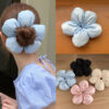 oly-57b025883ac3451503727f134540815d Wholesale Elegant and Cute Snge Flower Hair Ring Ser Large Bowel Ring Advanced Sense Head Rope Ball Head Rubber Tendon Hair Rope Simple
