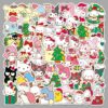 Wholesale 50pcs/pack Christmas cat Stickers Cartoon Cute Decorative Stickers OLY Exclusive