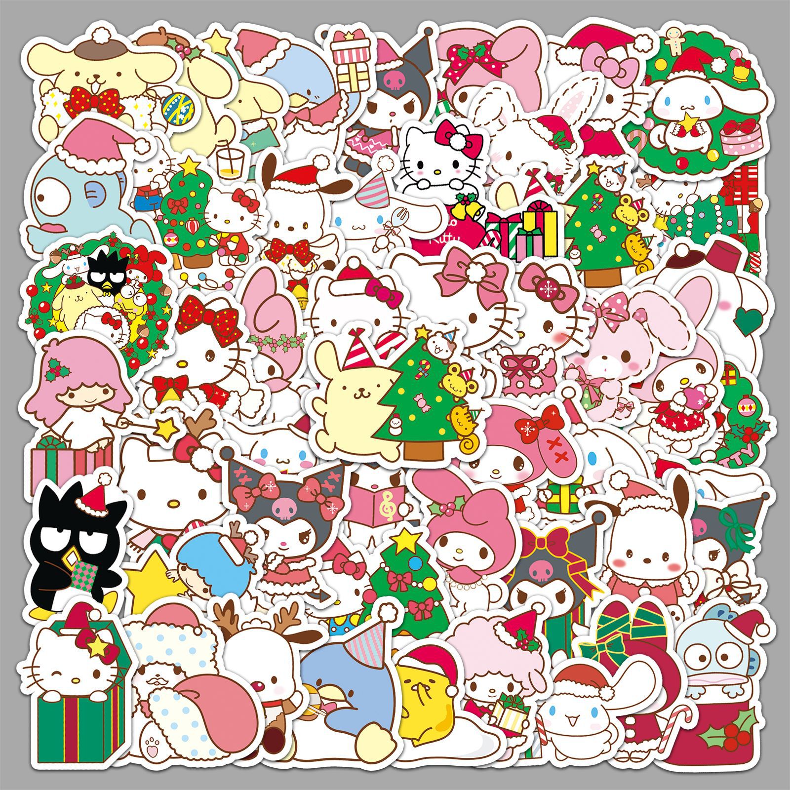 Wholesale Christmas cat Stickers Cartoon Cute Decorative Stickers OLY Exclusive