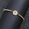 Wholesale Simple Copper Micro-inlaid White Zirconium Cross Bracelet
