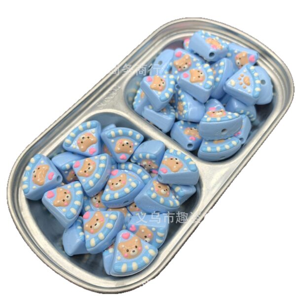 Wholesale 10pcs Rabbit and Bear Cake Heavy Oil Hand-Painted Beads