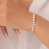 Women'S Stainless Steel PVD Coated Plating Geometric No Inlaid Bracelets Imitation Pearl Jewelry