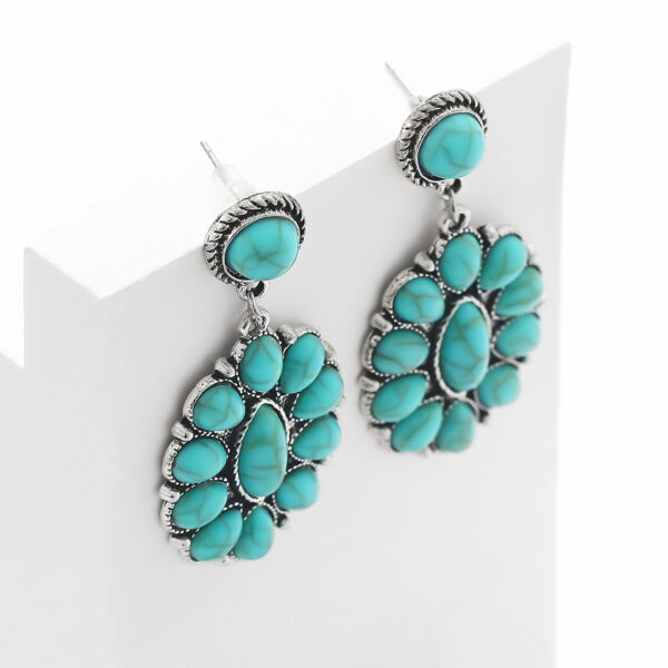 oly-57cd01571a836cc57d081d40ab385d20 Wholesale European and American New Retro Earrings, Bohemian Turquoise Geometric Earrings, Export Earrings Factory Direct Sales