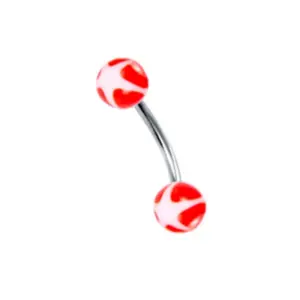 Ball Eyebrow Ring 1.2*8 3 Random Color