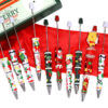 Wholesale Santa Claus Painted Beaded Pen