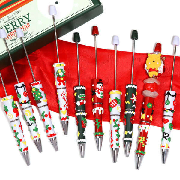 Wholesale Santa Claus Painted Beaded Pen