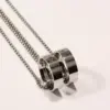 Wholesale PVD Coated Gold Plated Circle 201 Stainless Steel Necklace