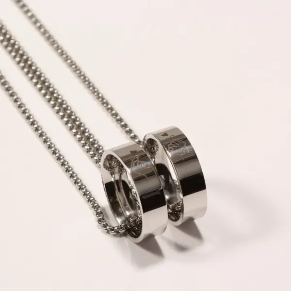 Wholesale PVD Coated Gold Plated Circle 201 Stainless Steel Necklace